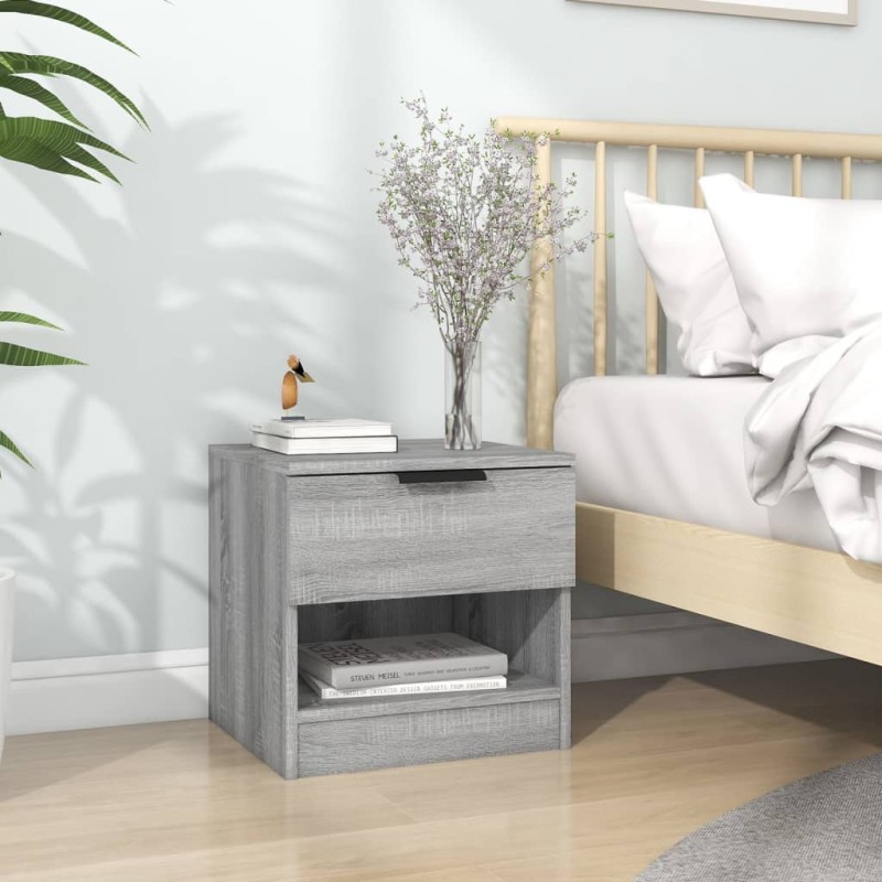 vidaXL Nachttisch Grau Sonoma Holzwerkstoff vidaXL Nachttisch Grau Sonoma Holzwerkstoff