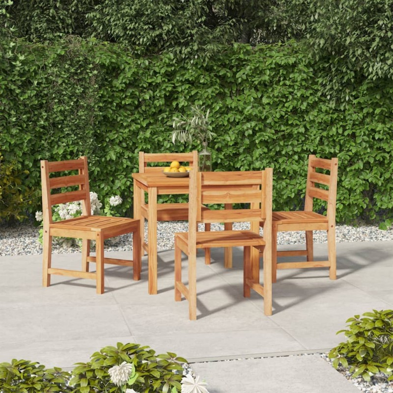 vidaXL 5-tlg. Garten-Essgruppe Massivholz Teak vidaXL 5-tlg. Garten-Essgruppe Massivholz Teak