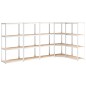 vidaXL Regale mit 4 Böden 5 Stk. Silbern Stahl & Holzwerkstoff vidaXL Regale mit 4 Böden 5 Stk. Silbern Stahl & Holzwerkstoff
