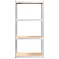 vidaXL Regale mit 4 Böden 5 Stk. Silbern Stahl & Holzwerkstoff vidaXL Regale mit 4 Böden 5 Stk. Silbern Stahl & Holzwerkstoff