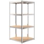 vidaXL Regale mit 4 Böden 5 Stk. Silbern Stahl & Holzwerkstoff vidaXL Regale mit 4 Böden 5 Stk. Silbern Stahl & Holzwerkstoff