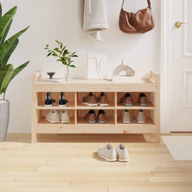 vidaXL Flurbank 110x40x60 cm Massivholz Kiefer vidaXL Flurbank 110x40x60 cm Massivholz Kiefer