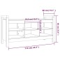 vidaXL Flurbank 110x40x60 cm Massivholz Kiefer vidaXL Flurbank 110x40x60 cm Massivholz Kiefer