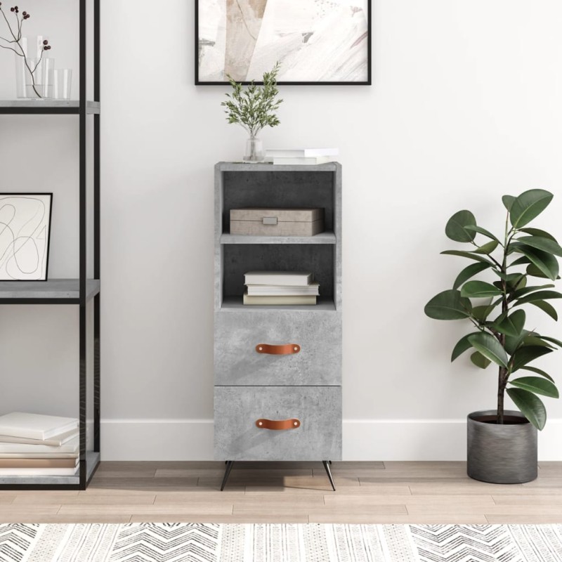 vidaXL Sideboard Betongrau 34,5x34x90 cm Holzwerkstoff vidaXL Sideboard Betongrau 34,5x34x90 cm Holzwerkstoff