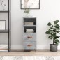 vidaXL Sideboard Betongrau 34,5x34x90 cm Holzwerkstoff vidaXL Sideboard Betongrau 34,5x34x90 cm Holzwerkstoff