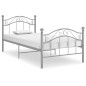 vidaXL Bett Grau Metall 90x200 cm vidaXL Bett Grau Metall 90x200 cm