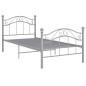 vidaXL Bett Grau Metall 90x200 cm vidaXL Bett Grau Metall 90x200 cm
