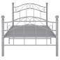vidaXL Bett Grau Metall 90x200 cm vidaXL Bett Grau Metall 90x200 cm