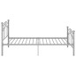 vidaXL Bett Grau Metall 90x200 cm vidaXL Bett Grau Metall 90x200 cm