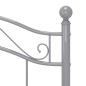 vidaXL Bett Grau Metall 90x200 cm vidaXL Bett Grau Metall 90x200 cm