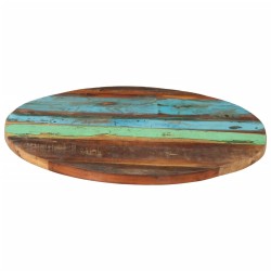vidaXL Tischplatte Rund 60 cm 25-27 mm Altholz Massiv