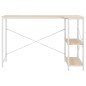 vidaXL Computertisch Weiß und Eiche-Optik 110x72x70 cm Holzwerkstoff vidaXL Computertisch Weiß und Eiche-Optik 110x72x70 cm Holzwerkstoff