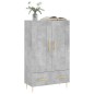 vidaXL Highboard Betongrau 69,5x31x115 cm Holzwerkstoff vidaXL Highboard Betongrau 69,5x31x115 cm Holzwerkstoff