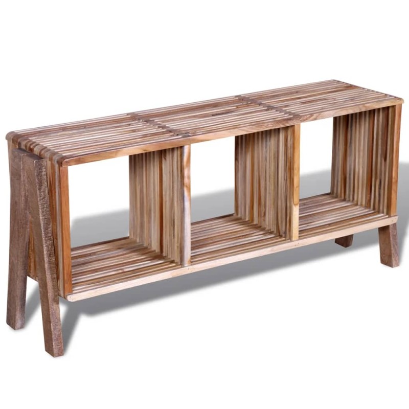 TV-Schrank mit 3 Regalen Stapelbar Wiederverwendetes Teak TV-Schrank mit 3 Regalen Stapelbar Wiederverwendetes Teak