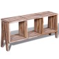 TV-Schrank mit 3 Regalen Stapelbar Wiederverwendetes Teak TV-Schrank mit 3 Regalen Stapelbar Wiederverwendetes Teak