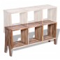 TV-Schrank mit 3 Regalen Stapelbar Wiederverwendetes Teak TV-Schrank mit 3 Regalen Stapelbar Wiederverwendetes Teak
