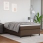 vidaXL Boxspringbett mit Matratze Braun 120x200 cm Kunstleder vidaXL Boxspringbett mit Matratze Braun 120x200 cm Kunstleder