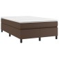 vidaXL Boxspringbett mit Matratze Braun 120x200 cm Kunstleder vidaXL Boxspringbett mit Matratze Braun 120x200 cm Kunstleder