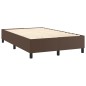 vidaXL Boxspringbett mit Matratze Braun 120x200 cm Kunstleder vidaXL Boxspringbett mit Matratze Braun 120x200 cm Kunstleder