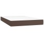 vidaXL Boxspringbett mit Matratze Braun 120x200 cm Kunstleder vidaXL Boxspringbett mit Matratze Braun 120x200 cm Kunstleder