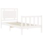 vidaXL Massivholzbett mit Kopfteil Weiß 90x200 cm vidaXL Massivholzbett mit Kopfteil Weiß 90x200 cm