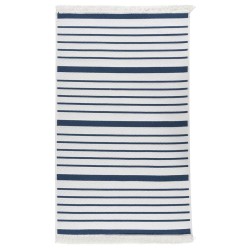 vidaXL Teppich Marineblau 120x180 cm Baumwolle