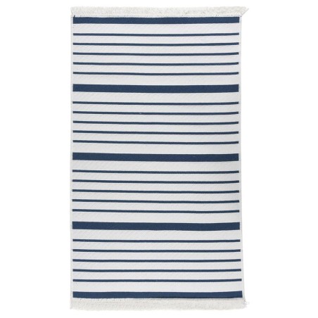 vidaXL Teppich Marineblau 120x180 cm Baumwolle