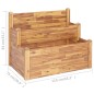 vidaXL Pflanzkübel auf 2 Ebenen 110 x 75 x 84 cm Massivholz Akazie vidaXL Pflanzkübel auf 2 Ebenen 110 x 75 x 84 cm Massivholz Akazie