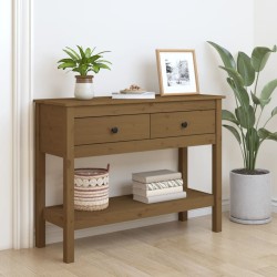 vidaXL Konsolentisch Honigbraun 100x35x75 cm Massivholz Kiefer