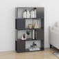 vidaXL Bücherregal Raumteiler Grau 80x24x124,5 cm Holzwerkstoff vidaXL Bücherregal Raumteiler Grau 80x24x124,5 cm Holzwerkstoff