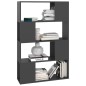 vidaXL Bücherregal Raumteiler Grau 80x24x124,5 cm Holzwerkstoff vidaXL Bücherregal Raumteiler Grau 80x24x124,5 cm Holzwerkstoff