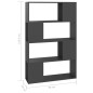 vidaXL Bücherregal Raumteiler Grau 80x24x124,5 cm Holzwerkstoff vidaXL Bücherregal Raumteiler Grau 80x24x124,5 cm Holzwerkstoff
