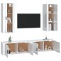 vidaXL 4-tlg. TV-Schrank-Set Hochglanz-Weiß Holzwerkstoff vidaXL 4-tlg. TV-Schrank-Set Hochglanz-Weiß Holzwerkstoff