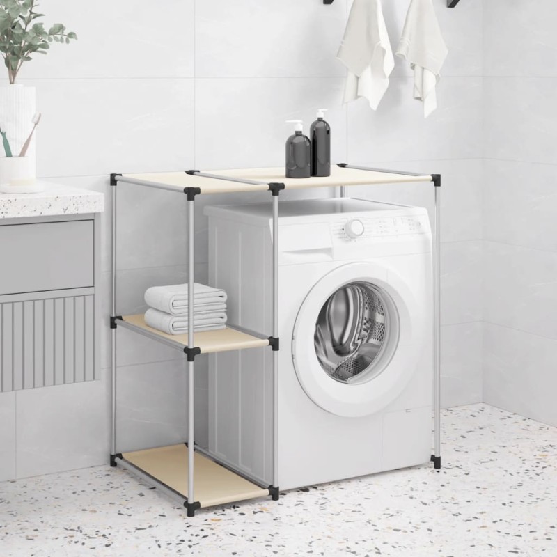 vidaXL Waschmaschinenregal Creme 87x55x90,5 cm Eisen vidaXL Waschmaschinenregal Creme 87x55x90,5 cm Eisen