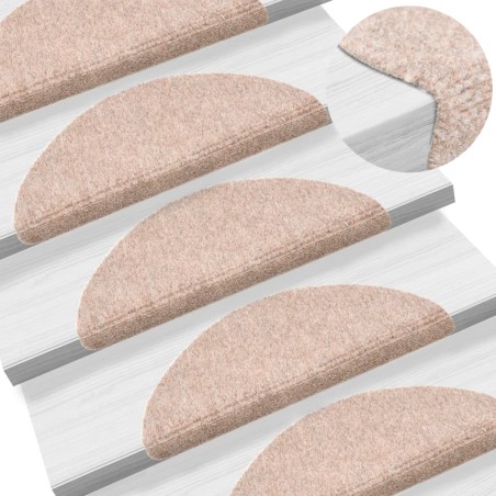 vidaXL Selbstklebende Treppenmatten 10 Stk. Braun 56x17x3cm Nadelvlies