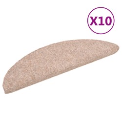vidaXL Selbstklebende Treppenmatten 10 Stk. Braun 56x17x3cm Nadelvlies