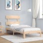 vidaXL Massivholzbett mit Kopfteil 100x200 cm vidaXL Massivholzbett mit Kopfteil 100x200 cm