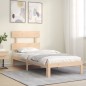 vidaXL Massivholzbett mit Kopfteil 100x200 cm vidaXL Massivholzbett mit Kopfteil 100x200 cm