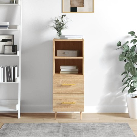 vidaXL Sideboard Sonoma-Eiche 34,5x34x90 cm Holzwerkstoff