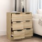 vidaXL Sideboards 2 Stk. Sonoma-Eiche 30x30x70 cm Holzwerkstoff vidaXL Sideboards 2 Stk. Sonoma-Eiche 30x30x70 cm Holzwerkstoff