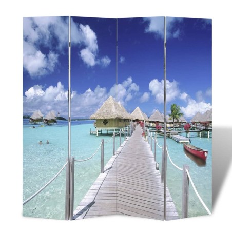 vidaXL Raumteiler klappbar 160 x 170 cm Strand