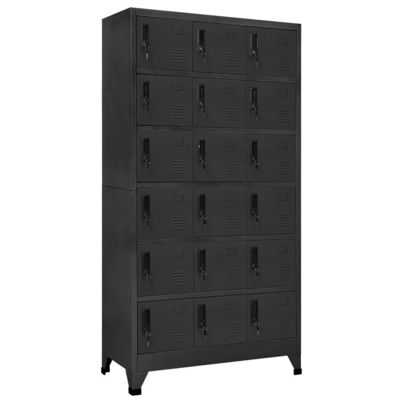 vidaXL Schließfachschrank Anthrazit 90x40x180 cm Stahl vidaXL Schließfachschrank Anthrazit 90x40x180 cm Stahl