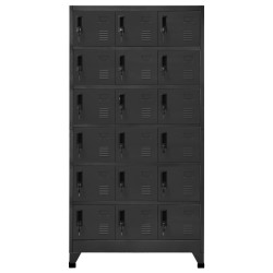 vidaXL Schließfachschrank Anthrazit 90x40x180 cm Stahl