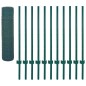 vidaXL Maschendrahtzaun mit Pfosten Stahl 25 x 0,5 m Grün vidaXL Maschendrahtzaun mit Pfosten Stahl 25 x 0,5 m Grün