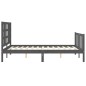 vidaXL Massivholzbett mit Kopfteil Grau 140x200 cm vidaXL Massivholzbett mit Kopfteil Grau 140x200 cm