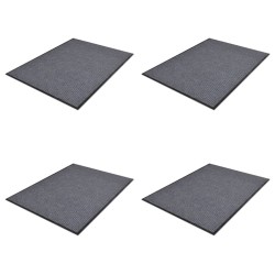 vidaXL Türmatten 4 Stk. PVC Grau 90 x 60 cm 