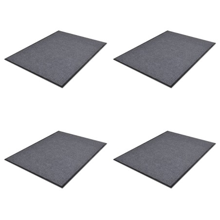 vidaXL Türmatten 4 Stk. PVC Grau 90 x 60 cm 