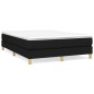 vidaXL Boxspringbett mit Matratze Schwarz 140x200 cm Stoff vidaXL Boxspringbett mit Matratze Schwarz 140x200 cm Stoff