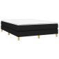 vidaXL Boxspringbett mit Matratze Schwarz 140x200 cm Stoff vidaXL Boxspringbett mit Matratze Schwarz 140x200 cm Stoff