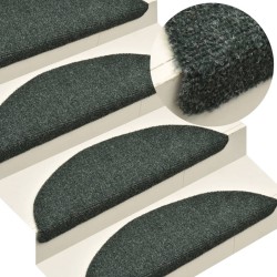 vidaXL Selbstklebende Treppenmatten 10 Stk. Grün 56x17x3 cm Nadelvlies
